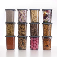 Luftdichte Vorratsdosen Single Size Sets 12er Set 1.000ml Anthrazit