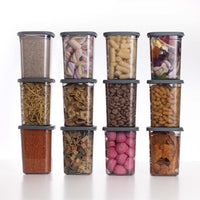 Luftdichte Vorratsdosen Single Size Sets 12er Set 1.000ml Anthrazit