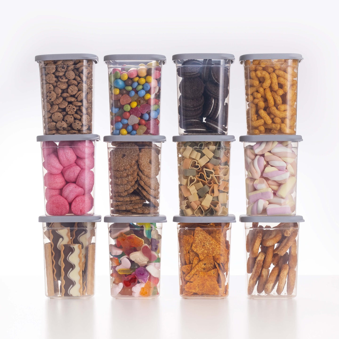 Luftdichte Vorratsdosen Single Size Sets 12er Set 1.000ml Cool Grey