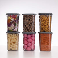 Luftdichte Vorratsdosen Single Size Sets 6er Set 1.000ml Anthrazit