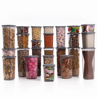 Luftdichte Vorratsdosen Mix Size Sets 24er Set Anthrazit