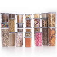 Luftdichte Vorratsdosen Mix Size Sets 24er Set Cool Grey