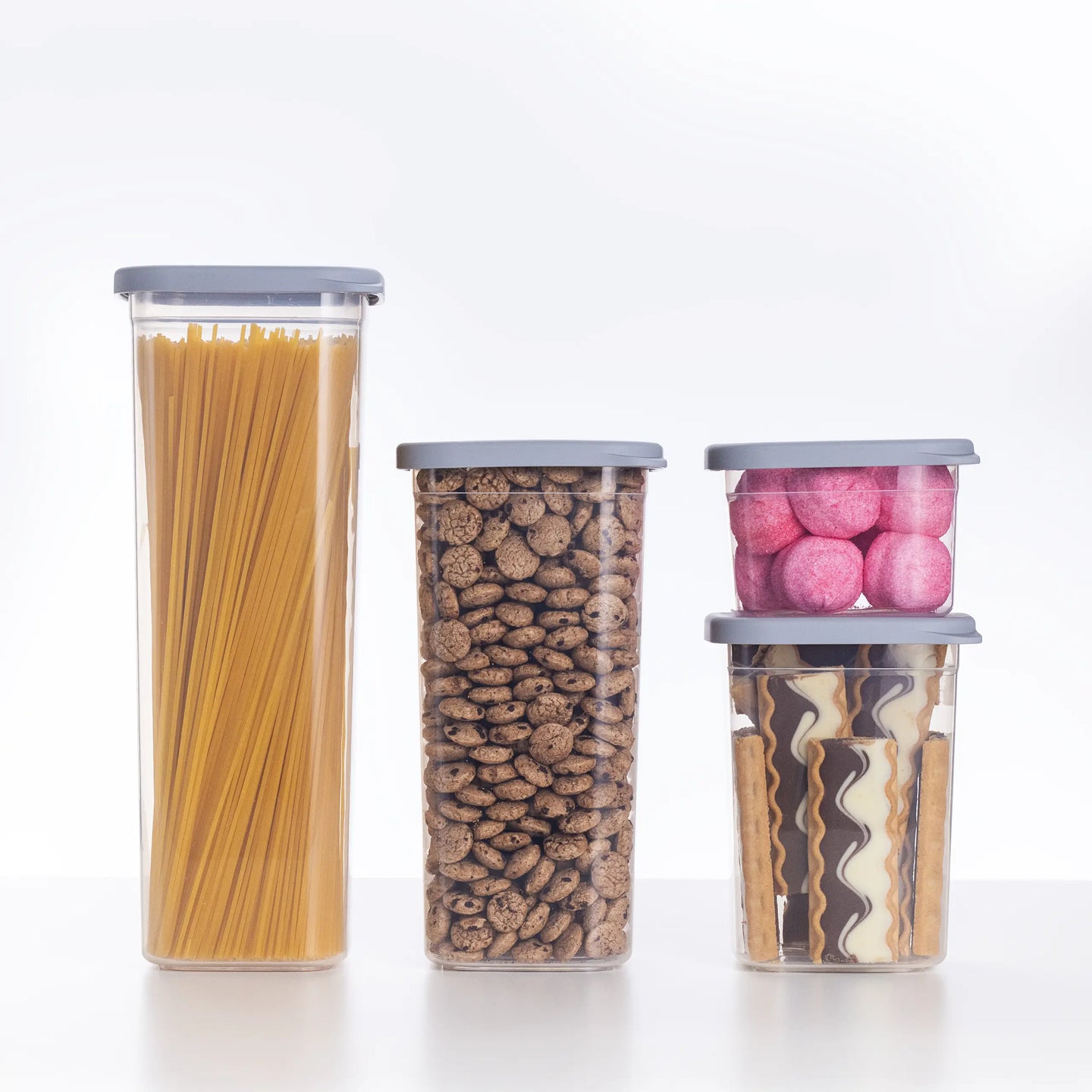 Luftdichte Vorratsdosen Mix Size Sets 4er Set Cool Grey