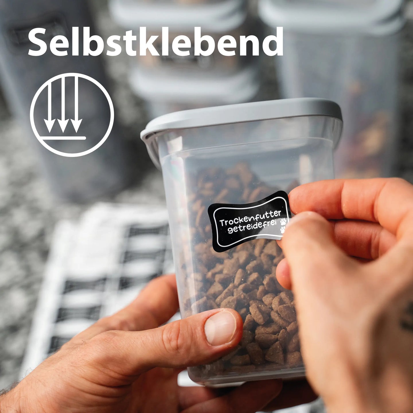 Vorratsetiketten für Tierfutter & Leckerlies • Set 160 Stück