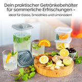 Getränkedosen mit Sieb & Saftpresse 3er Sets - Blau