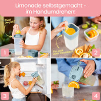 Getränkedosen mit Sieb & Saftpresse 3er Sets - Blau