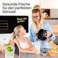 Getränkedosen mit Sieb & Saftpresse 3er Sets - Blau